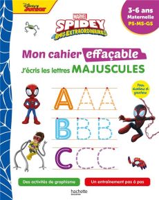 J'écris les lettres majuscules Spidey et ses amis extraordinaires. Maternelle PS-MS-GS - XXX