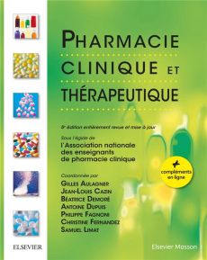 Pharmacie clinique et thérapeutique. 5e Edition revue et augmentée - ASSOCIATION NATIONAL