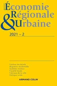 Revue d'économie régionale et urbaine N° 2/2021 - Torre André