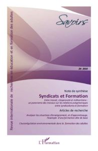 Savoirs N° 24, 2010 : Syndicats et formation - Carré Philippe