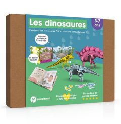 LES DINOSAURES - KIT PANDACRAFT 3-7 ANS - FABRIQUE TES DINOSAURES 3D ET DEVIENS PALEONTOLOGUE - XXX