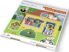 MON PREMIER PUZZLE EN BOIS PETIT OURS BRUN - BOUR DANIELE