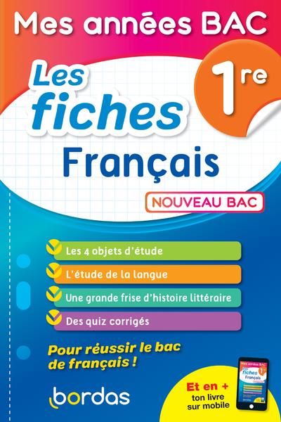 Emprunter Français 1re. Les fiches, Edition 2019 livre