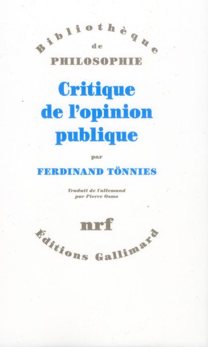 Emprunter Crititque de l'opinion publique livre