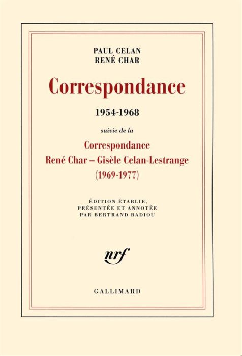 Emprunter Correspondance 1954-1968. Avec des lettres de Gisèle Celan-Lestrange, Jean Delay, Marie-Madeleine De livre