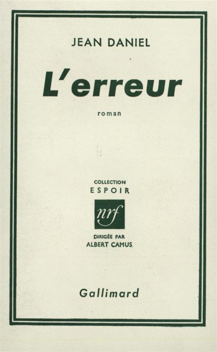 Emprunter L'erreur livre