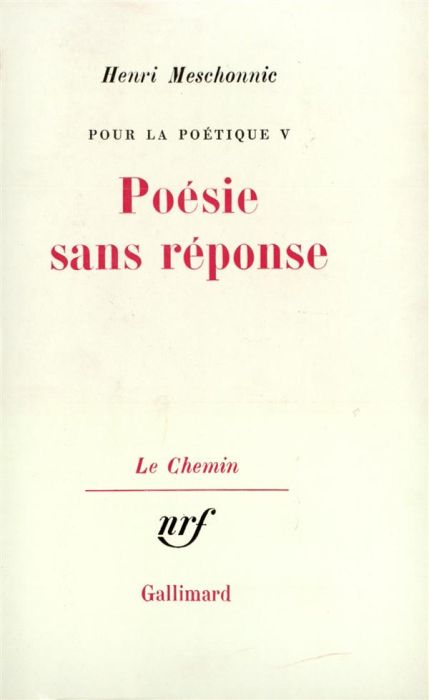 Emprunter Pour la poétique. Tome 5, Poésie sans réponse livre