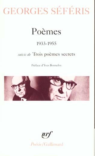 Emprunter Poèmes suivis de Trois poèmes secrets (1933-1955) livre