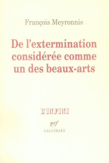 Emprunter De l'extermination considérée comme un des beaux-arts livre