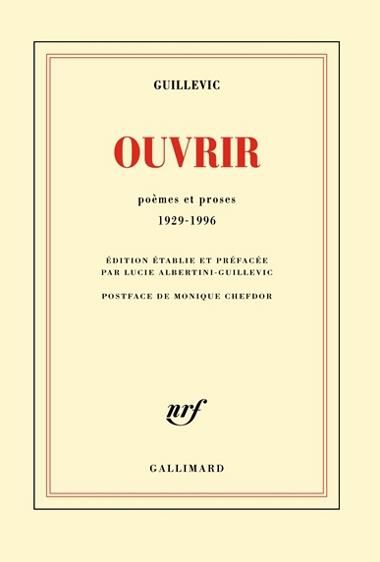 Emprunter Ouvrir. Poèmes et proses (1929-1996) livre