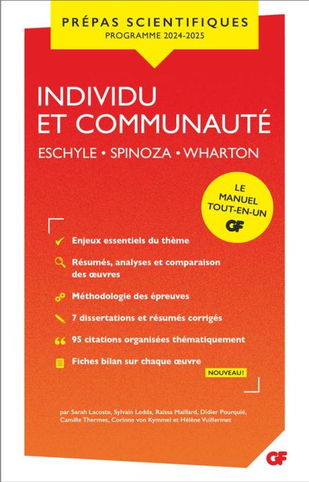 Emprunter La communauté et l'individu. Eschyles, Les Sept contre Thèbes et Les Suppliantes %3B Spinoza, Traité t livre