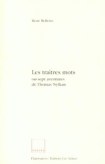 Emprunter Les traîtres mots ou sept aventures de Thomas Nylkan livre