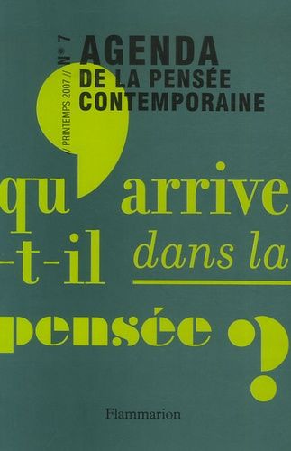 Emprunter Agenda de la pensée contemporaine N° 7, Printemps 2007 livre