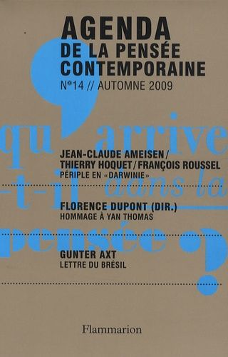 Emprunter Agenda de la pensée contemporaine N° 14, Automne 2009 livre