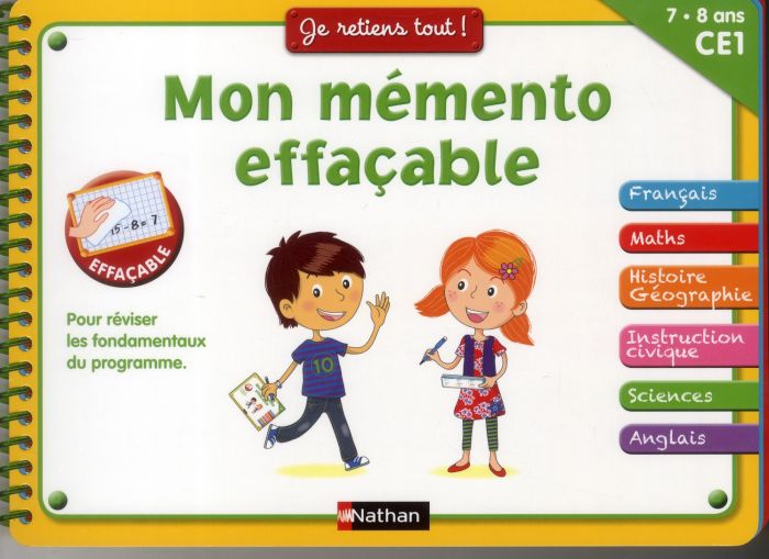 Emprunter Mon mémento effaçable. CE1 7-8 ans livre