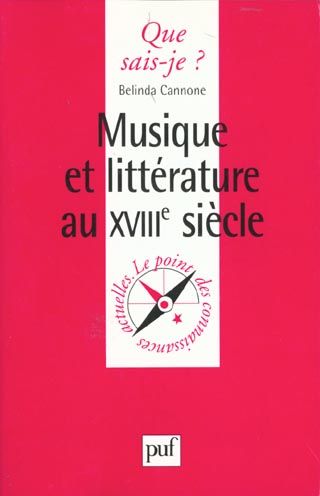 Emprunter Musique et littérature au 18e siècle livre