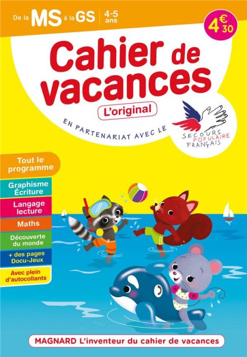 Emprunter Cahier de vacances de la MS à la GS. Edition 2021 livre