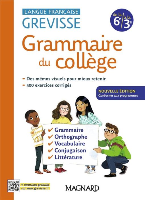 Emprunter Grammaire du collège. Grevisse Langue française - 6e à la 3e, Edition 2024 livre