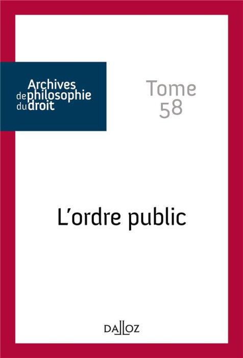 Emprunter L'ordre public livre