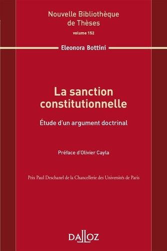 Emprunter La sanction constitutionnelle. Etude d'un argument doctrinal livre