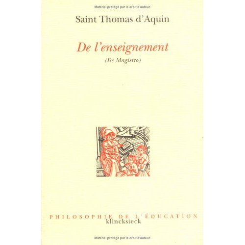 Emprunter De l'enseignement (De magistro). 2e édition revue et corrigée livre