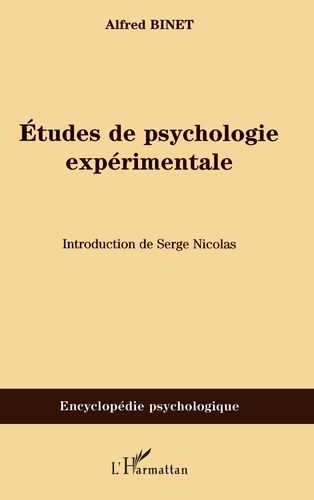 Emprunter Etudes de psychologie expérimentale livre