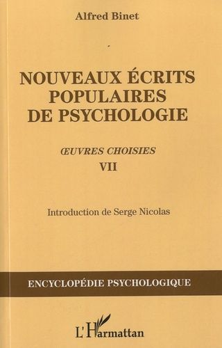 Emprunter Nouveaux écrits populaires de psychologie. Oeuvres choisies Tome 7 livre