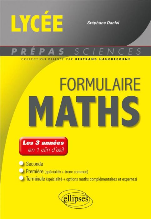 Emprunter Formulaire Lycée Mathématiques livre