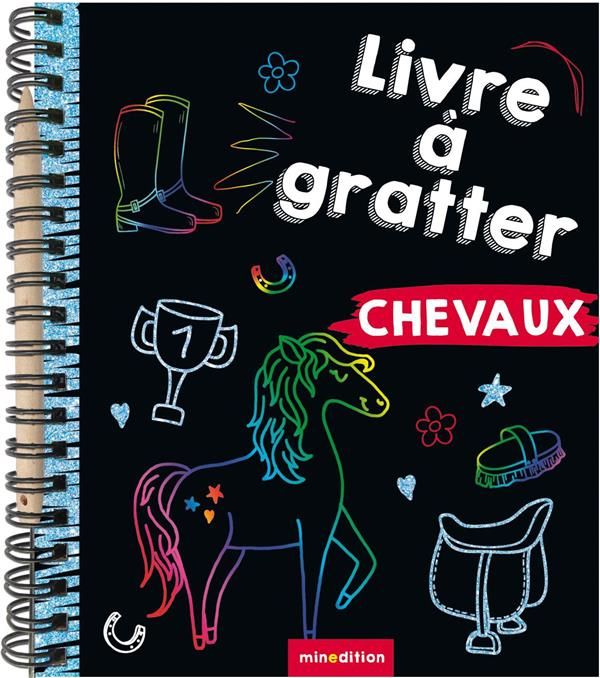 Emprunter Livre à gratter chevaux. Avec un crayon en bois livre