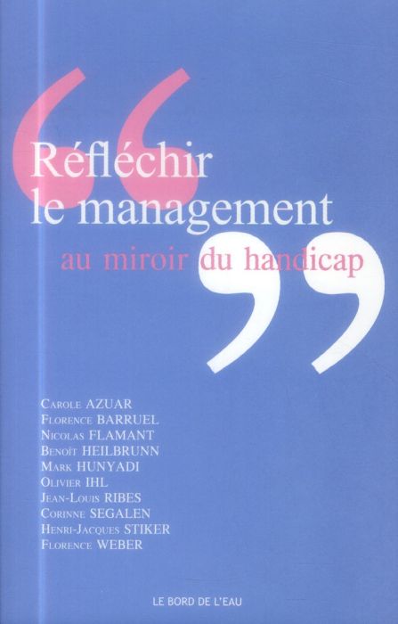 Emprunter Réfléchir le ménagement au miroir du handicap livre