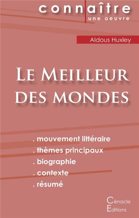 Emprunter Le meilleur des mondes. Fiche de lecture livre