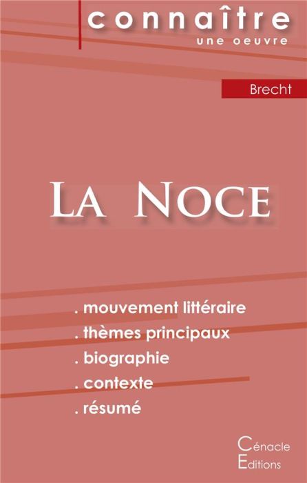 Emprunter La noce. Fiche de lecture livre