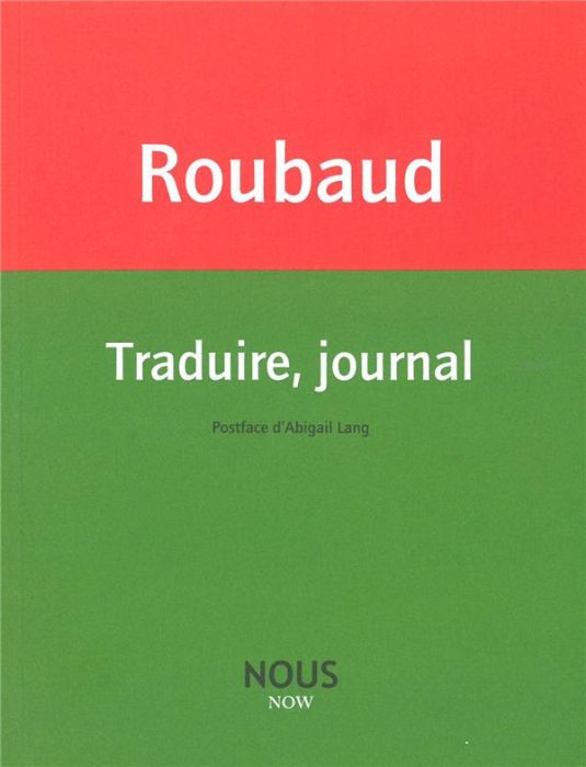 Emprunter Traduire, journal livre