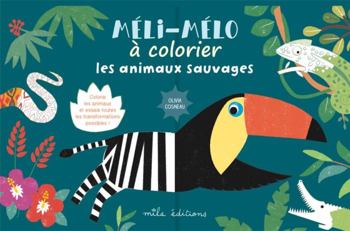 Emprunter Les animaux sauvages. Méli-mélo à colorier livre