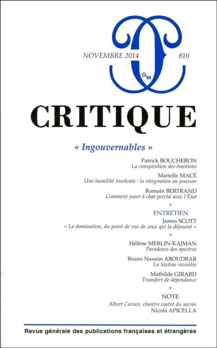 Emprunter Critique N° 810 Novembre 2014 : 