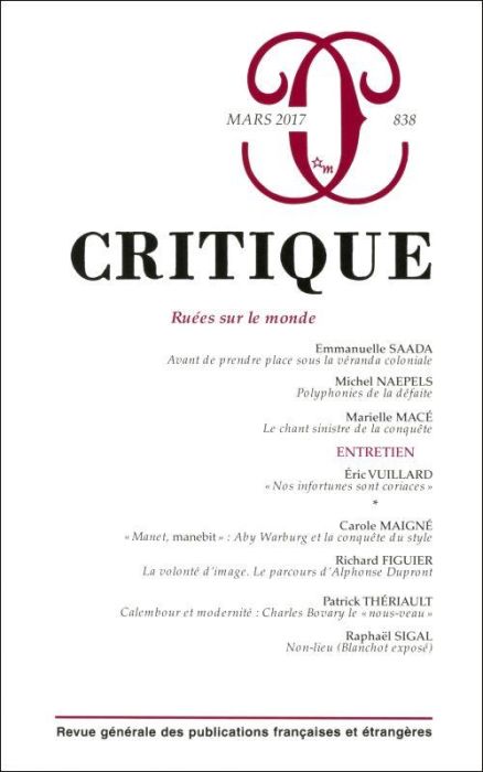 Emprunter Critique N° 838, mars 2017 : Ruées sur le monde livre