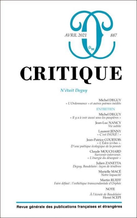 Emprunter Critique N° 887, avril 2021 livre