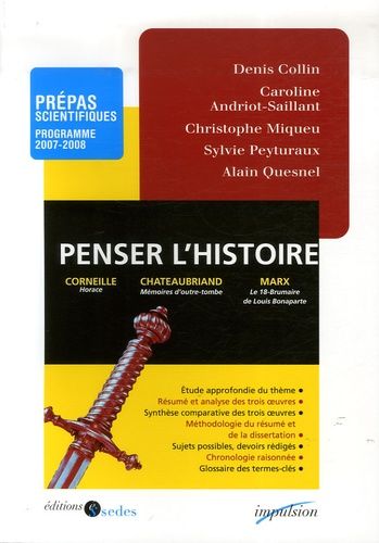 Emprunter Penser l'histoire . Horace de Pierre Corneille %3B Mémoires d'outre-tombe (livres IX-XII) de François- livre