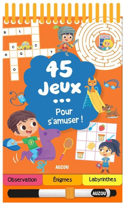 Emprunter 45 jeux... pour s'amuser ! Avec un stylo effaçable livre