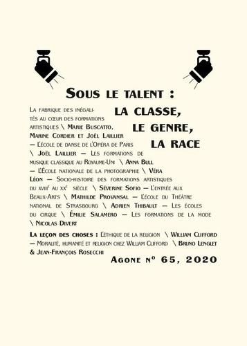 Emprunter Agone N° 65, 2020 : Sous le talent : la classe, le genre, la race livre