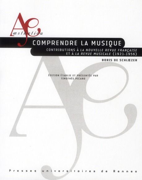 Emprunter Comprendre la musique. Contributions à La Nouvelle Revue Française et à La Revue musicale (1921-1956 livre