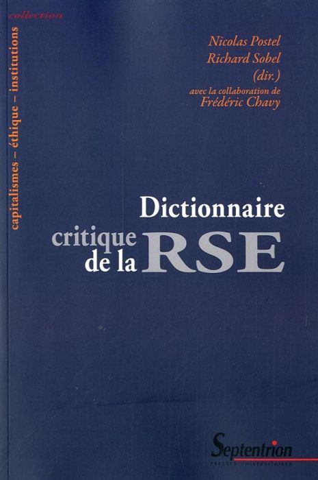 Emprunter Dictionnaire critique de la RSE livre