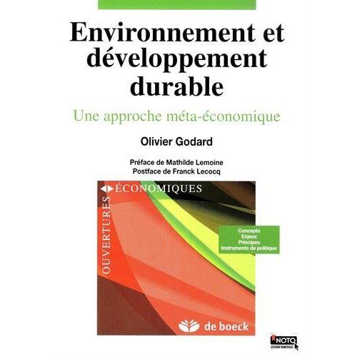 Emprunter Environnement et développement durable. Une approche méta-économique livre