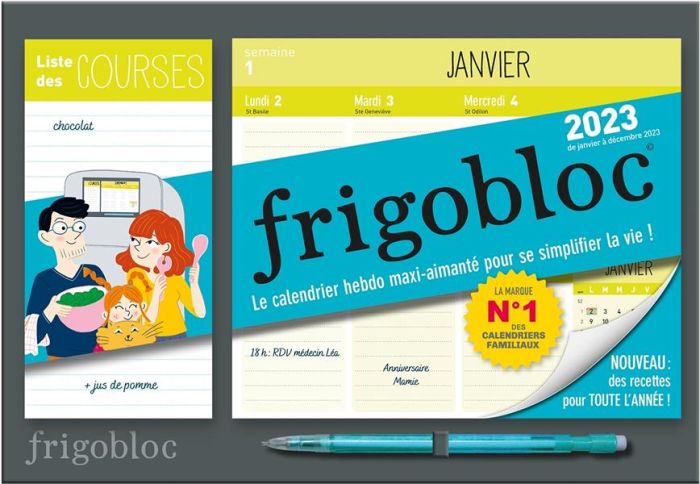 Emprunter Mini Frigobloc hebdomadaire. Le calendrier hebdo maxi-aimanté pour se simplifer la vie ! Avec 1 crit livre