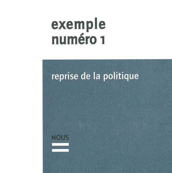 Emprunter Exemple N° 1 : Reprise de la politique livre