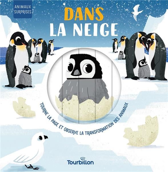 Emprunter Dans la neige. Tourne la page et observe la transformation des animaux livre