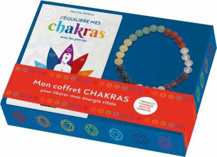 Emprunter J'équilibre mes chakras avec les pierres. Coffret livre + bracelet livre