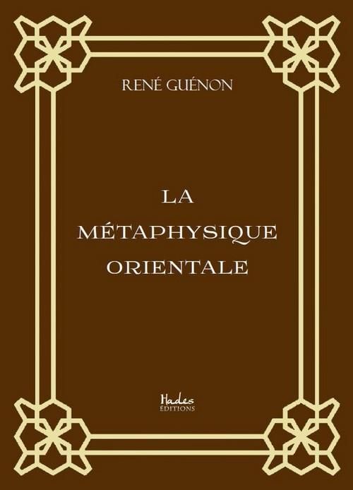 Emprunter La métaphysique orientale livre